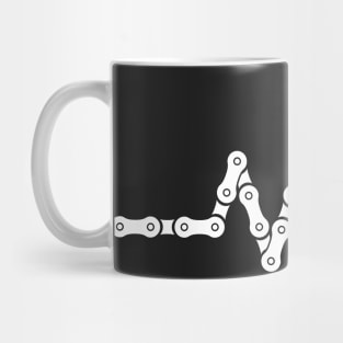 Bike Chain Heartbeat Pulse Mug